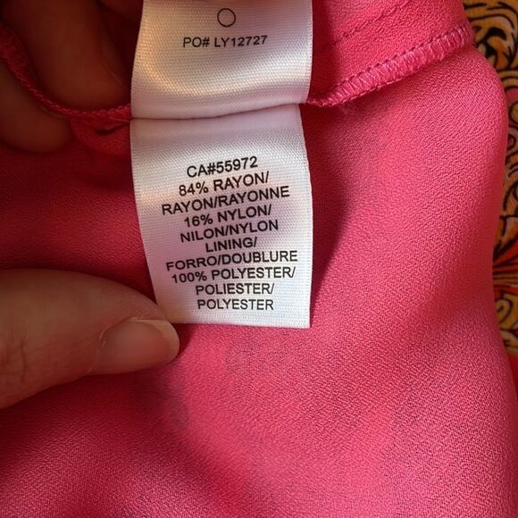 Laundry by Shelli Segal Women's Pink Sheath Dress 8 Multicolor Print 3/4 Sleeve - Picture 8 of 12